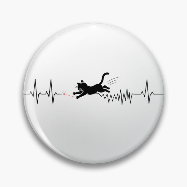 Item preview, ❤️ HEARTBEAT COLLECITON ❤️ - Heartbeat Cat - Interrupted by Laser Pointer designed and sold by WheelieGdArt.
