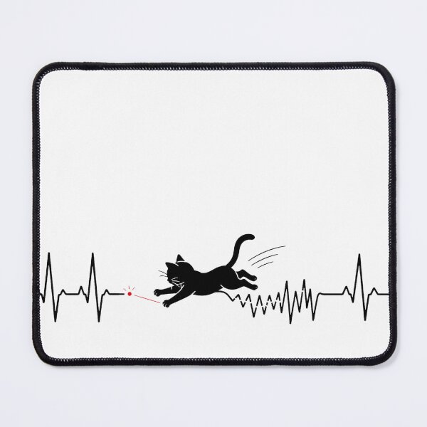 Item preview, ❤️ HEARTBEAT COLLECITON ❤️ - Heartbeat Cat - Interrupted by Laser Pointer designed and sold by WheelieGdArt.