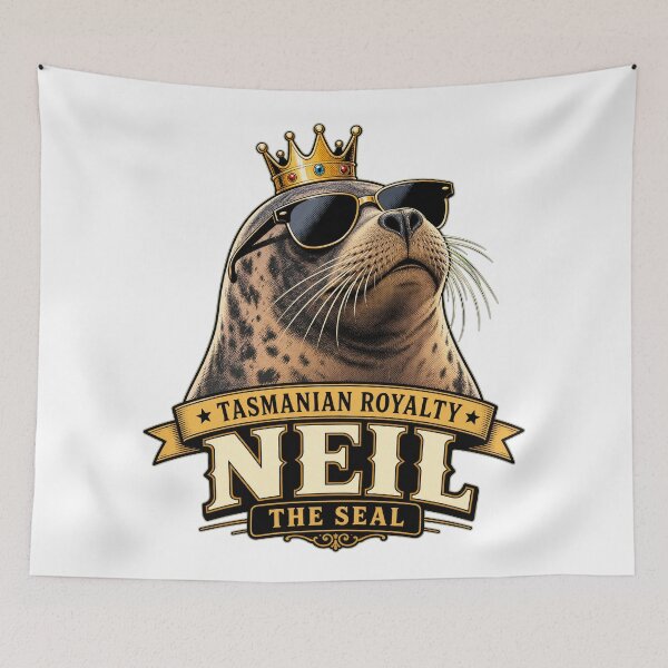 Item preview, Neil the Seal - Tasmanian Royalty | Stylish Pop Art Seal designed and sold by Uglyandcute.