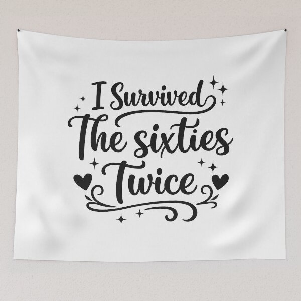 Item preview, I Survived The 60s Twice,70th Birthday designed and sold by CloudyPress.