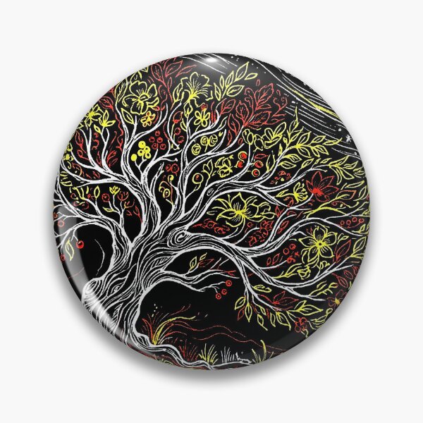 Item preview, Tree of Life Starry Night Celestial Linocut Art designed and sold by KiwiRider.