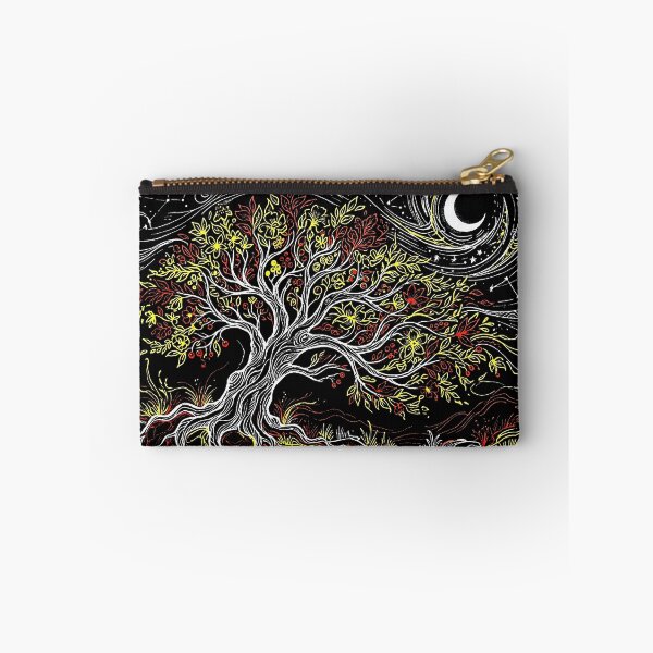 Item preview, Tree of Life Starry Night Celestial Linocut Art designed and sold by KiwiRider.