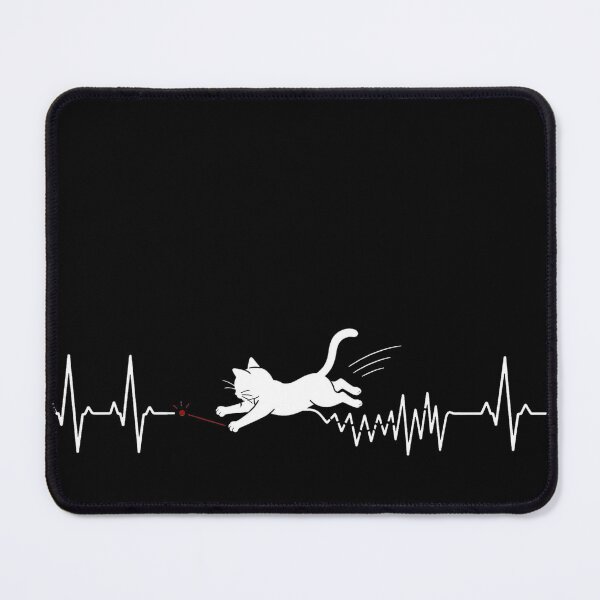 Item preview, ❤️ HEARTBEAT COLLECITON ❤️ - Heartbeat Cat - Interrupted by Laser Pointer - for darker backgrounds designed and sold by WheelieGdArt.