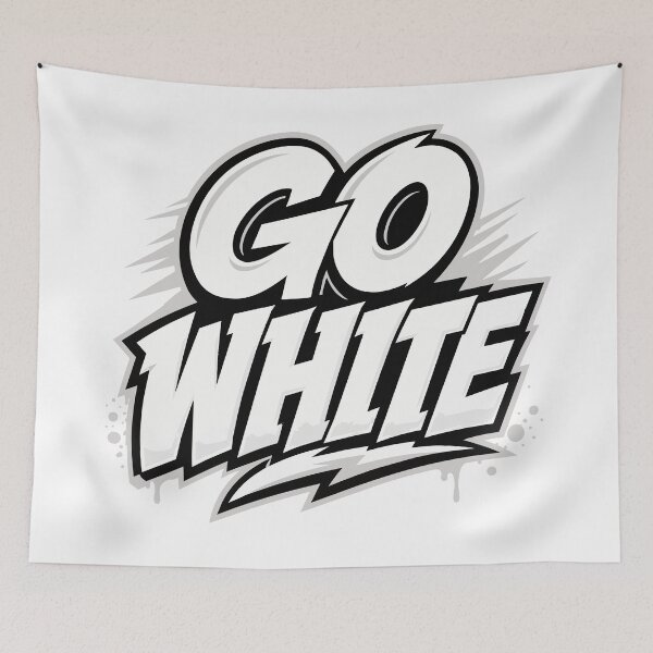 Item preview, GO WHITE for CAMP COLOR WARS designed and sold by KUSTOM CAMP CREATIVES.