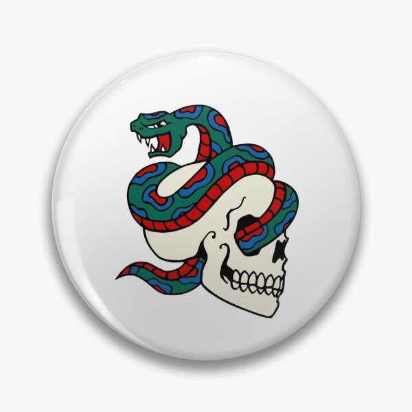 Item preview, Traditional American Tattoo Skull and Snake designed and sold by interdesigner.