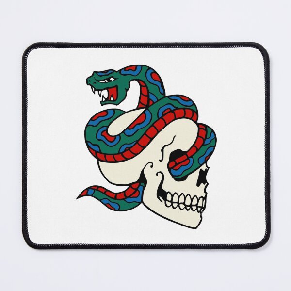 Item preview, Traditional American Tattoo Skull and Snake designed and sold by interdesigner.