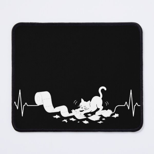 Item preview, ❤️ HEARTBEAT COLLECITON ❤️ - Heartbeat Cat - Interrupted by The Great Unrolling - for darker backgrounds designed and sold by WheelieGdArt.