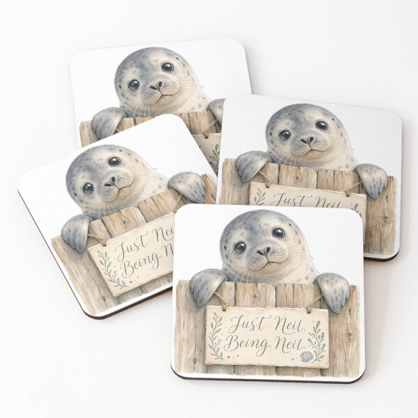 Item preview, Just Neil Being Neil - Curious Tasmanian Seal | Watercolor Illustration designed and sold by Uglyandcute.