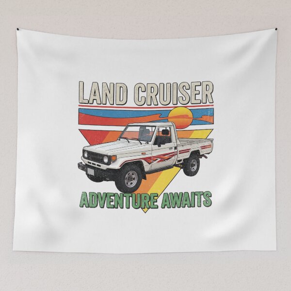 Item preview, Land Cruiser 70 Series Pickup Adventure Awaits Middle East Style White [White Shirt Only] designed and sold by Off-Road-Zone.