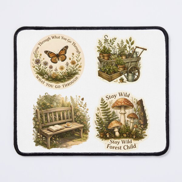 Item preview, Vintage Garden Cart Botanical Watercolor Illustration designed and sold by Spirit of Siam.