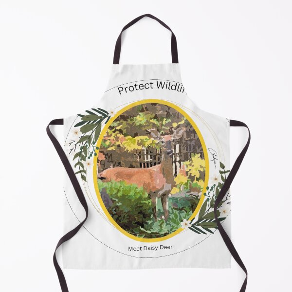 Item preview, Daisey Deer posing for her picture by the pond designed and sold by Whiskered Garden Studio.