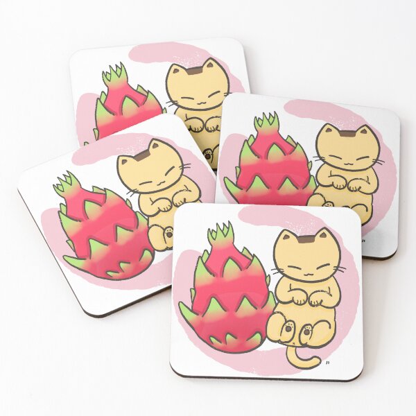 Item preview, Cute Kawaii Sleeping Dragon Fruit Cat designed and sold by Sleepy-Town.