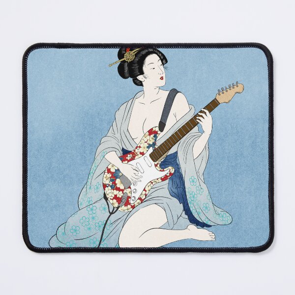 Item preview, Japanese Woman Plays Electric Guitar designed and sold by AkogareWorks.