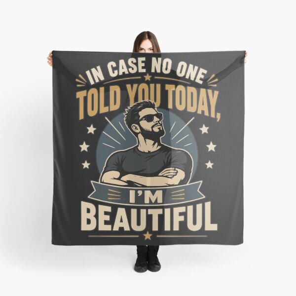 Item preview, In Case No One Told You Today, I'm Beautiful – Confident Men's Motivational T-Shirt designed and sold by Huddy-clothes.