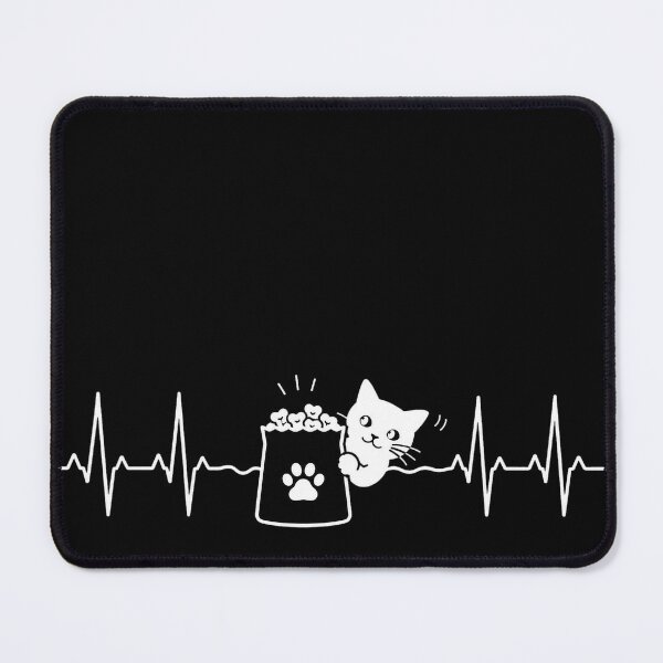 Item preview, ❤️ HEARTBEAT COLLECITON ❤️ - Heartbeat Cat - Interrupted by Treat Bag - for darker backgrounds designed and sold by WheelieGdArt.