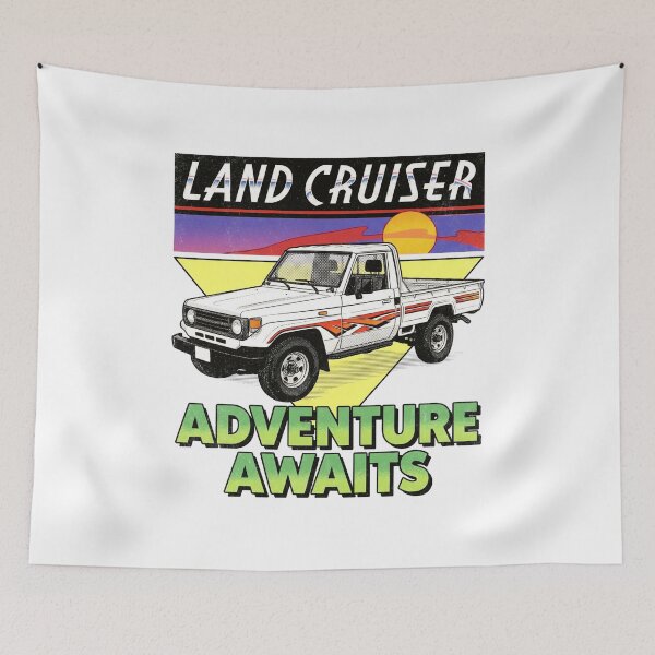 Item preview, Land Cruiser 70 Series Pickup Adventure Awaits White [White Shirt Only] designed and sold by Off-Road-Zone.