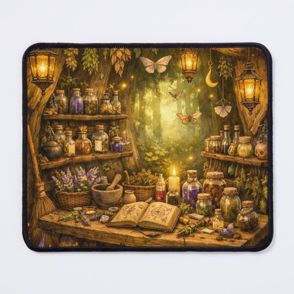 Item preview, Herbalist’s Forest Workshop – Enchanted Cottagecore Design designed and sold by Shadowframe Studios.