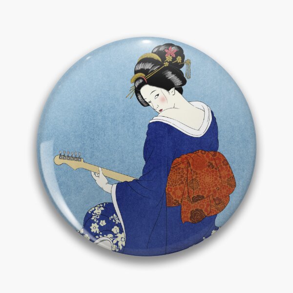 Item preview, Japanese Woman Plays Electric Guitar designed and sold by AkogareWorks.