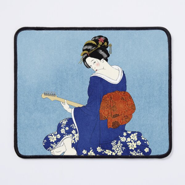 Item preview, Japanese Woman Plays Electric Guitar designed and sold by AkogareWorks.