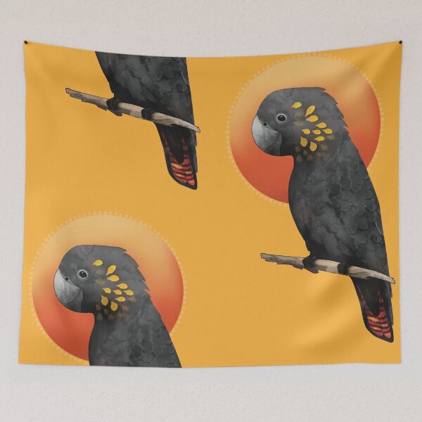 Item preview, Glossy Black Cockatoo Australian Parrot designed and sold by Karin Taylor.