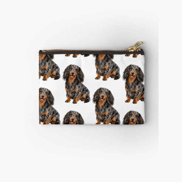 Item preview, Long haired dachshund dappled dog designed and sold by BackgroundND.