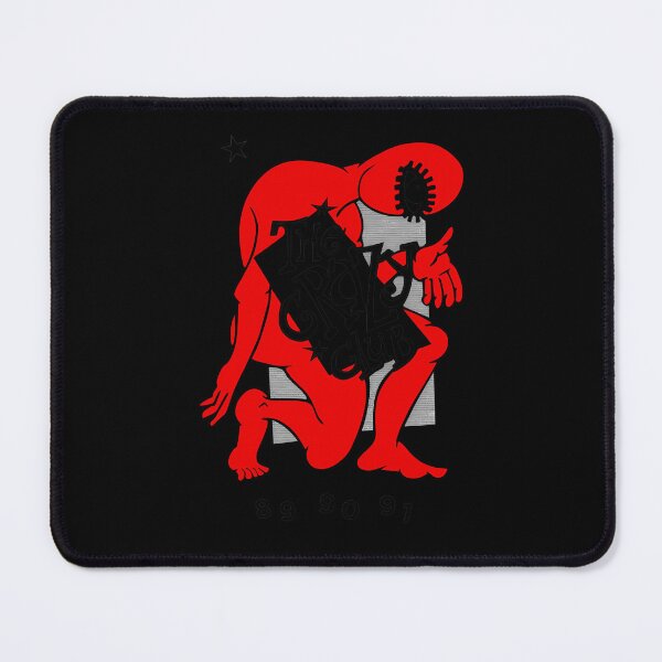 Item preview, Curved Stylized Red Figure Holding a Dark Text Box and Bowing designed and sold by OrigamiOkami.