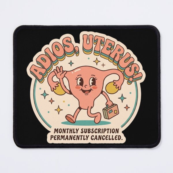 Item preview, Adios Uterus Monthly Subscription Cancelled Retro Hysterectomy designed and sold by Georain.