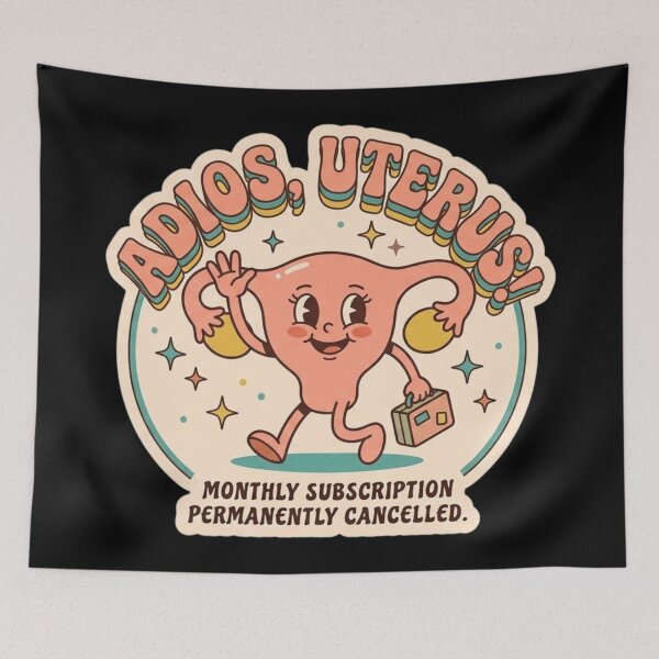 Item preview, Adios Uterus Monthly Subscription Cancelled Retro Hysterectomy designed and sold by Georain.