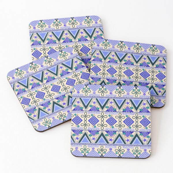 Item preview, Boho Folk Art Blue designed and sold by Dancingrabbit Studio.