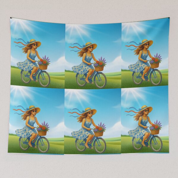Item preview, Summer Bicycle Ride in Sunny  designed and sold by VibranPalette.