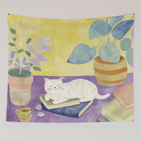 Item preview, Cat in the Library Pastel designed and sold by Amy Olsen.