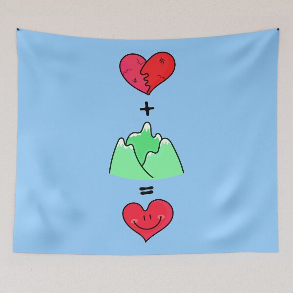 Item preview, A broken heart + Mountain = A happy heart designed and sold by DibujandoPorfa.