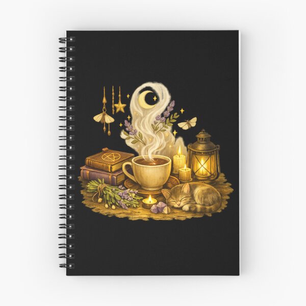 Item preview, Warm Tea & Quiet Magic – Cozy Witchcore Apparel Design designed and sold by Shadowframe Studios.