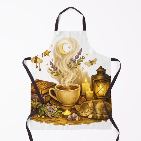 Item preview, Warm Tea & Quiet Magic – Cozy Witchcore Apparel Design designed and sold by Shadowframe Studios.
