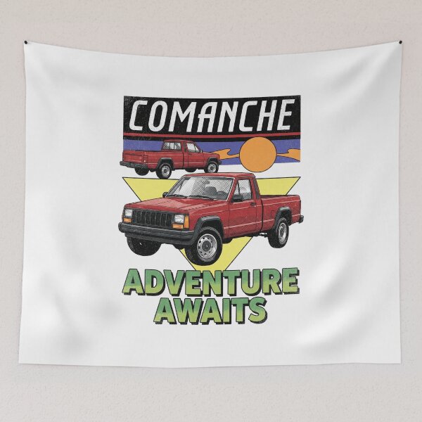 Item preview, Comanche MJ Adventure Awaits Vintage Truck 4x4 [White Shirt Only] designed and sold by Off-Road-Zone.