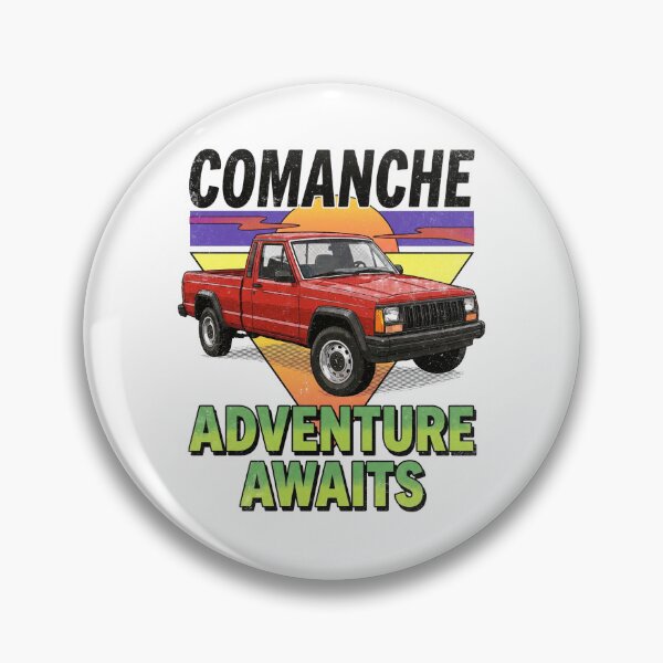 Item preview,  Comanche MJ Adventure Awaits Vintage Truck 4x4 Red [White Shirt Only] designed and sold by Off-Road-Zone.