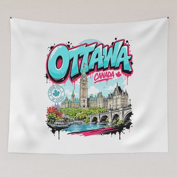 Item preview, Ottawa Street Art Urban Graphic Tee designed and sold by AtuqStudio.