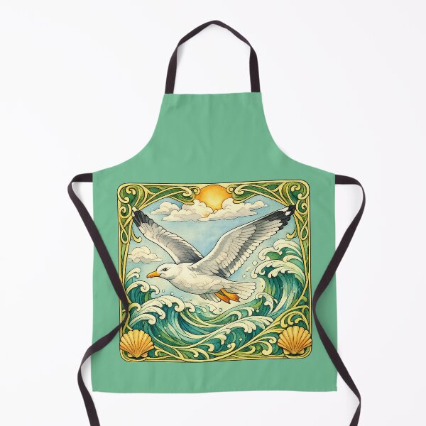 Item preview, Sunny Day Seagull Flying Over Ocean Waves designed and sold by Lion and Lamb Design.