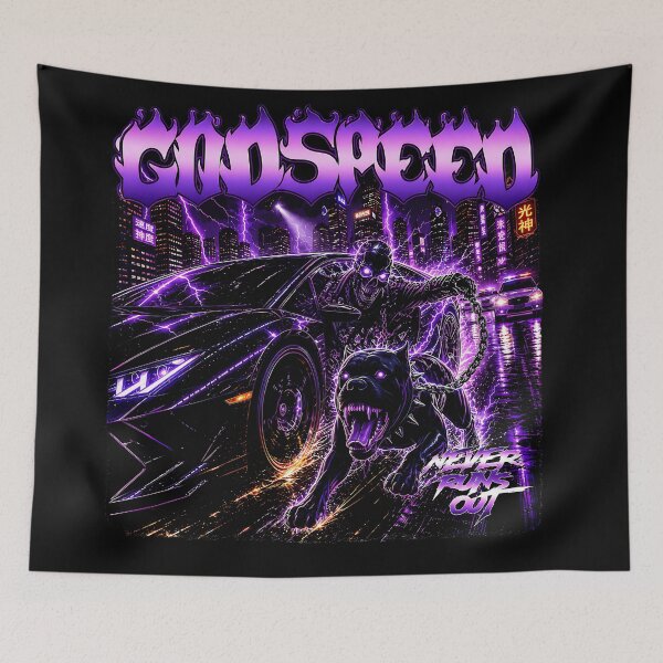 Item preview, Godspeed Neon Pursuit – Cyber Street Chase designed and sold by bakazel.