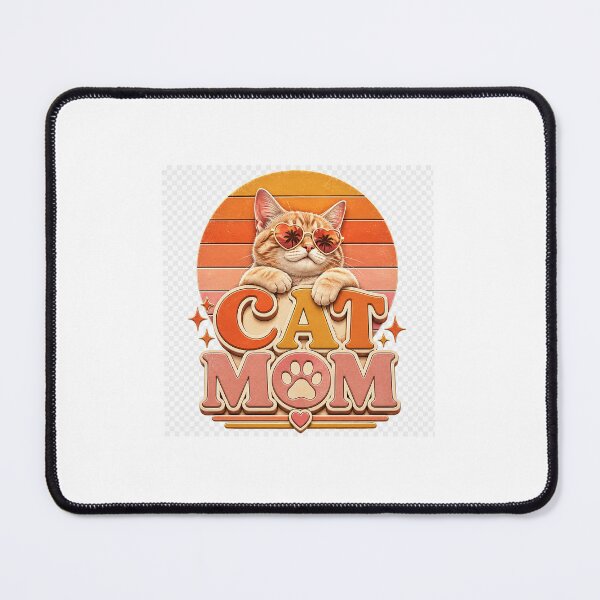 Item preview, Cat Mom Retro Sunset designed and sold by TaiwoDesigns.