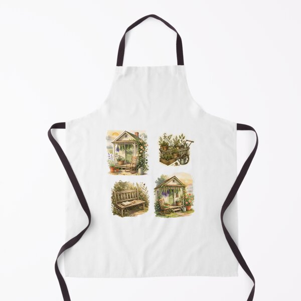Item preview, Vintage Garden Cart Botanical Watercolor Illustration designed and sold by Spirit of Siam.