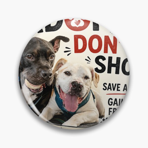 Item preview, Adopt Don't Shop – Save a Life, Gain a Friend Rescue Dog Sticker designed and sold by Whiskered Garden Studio.