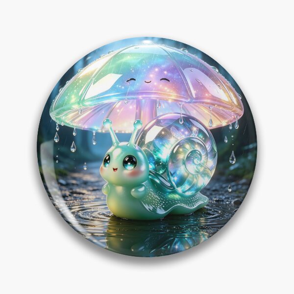 Item preview, Emerald Snail’s Rainy Day Shelter - Cute Jelly Snail in the Rain designed and sold by ABYSSLAB.