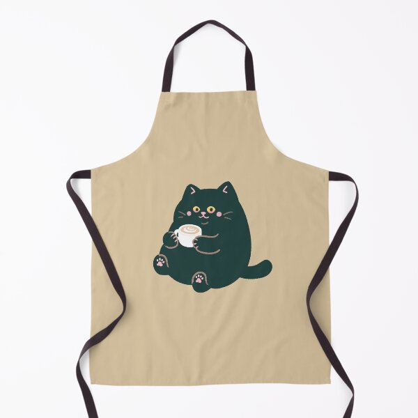 Item preview, Cute Black Cat Having Coffee designed and sold by Geta Gato.