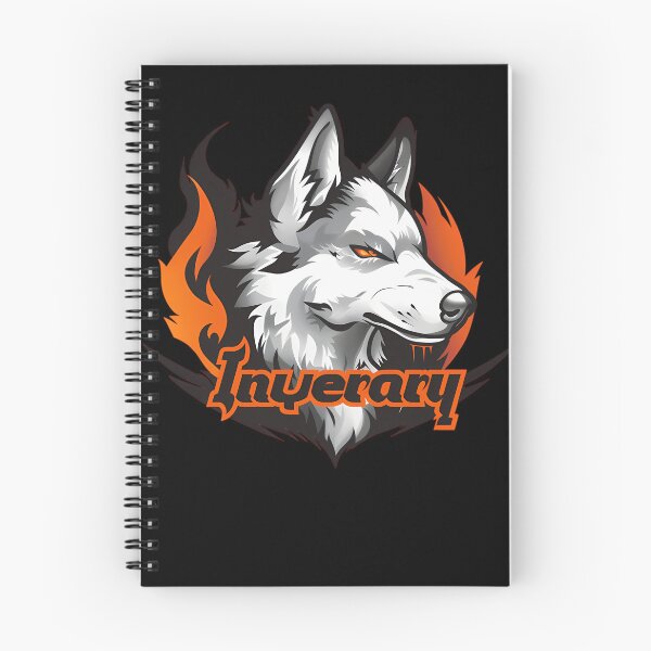 Item preview, Illustration of a White Wolf Head with Glowing Orange Eyes Set Against designed and sold by DaveShopy.