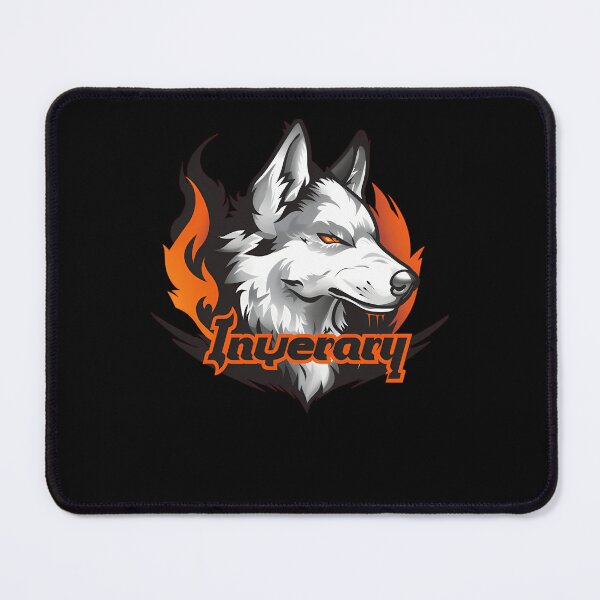 Item preview, Illustration of a White Wolf Head with Glowing Orange Eyes Set Against designed and sold by DaveShopy.