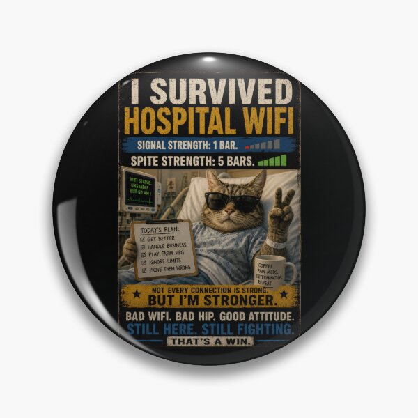 Artikelvorschau, Ich habe das Krankenhaus-WLAN überlebt. entworfen und verkauft von IndigoExchange.
