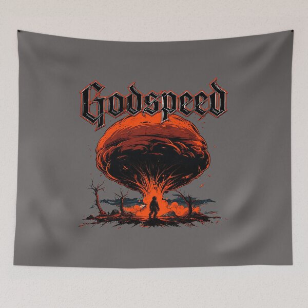 Item preview, Godspeed Atomic Dawn – Post-Apocalyptic Artwork designed and sold by bakazel.