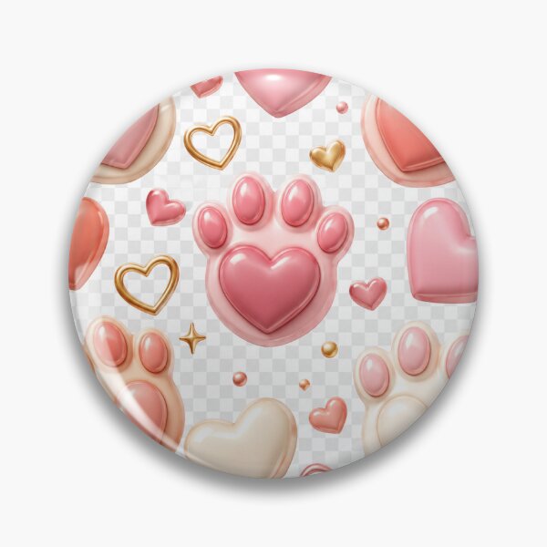 Item preview, Paw Print Heart Pattern designed and sold by TaiwoDesigns.