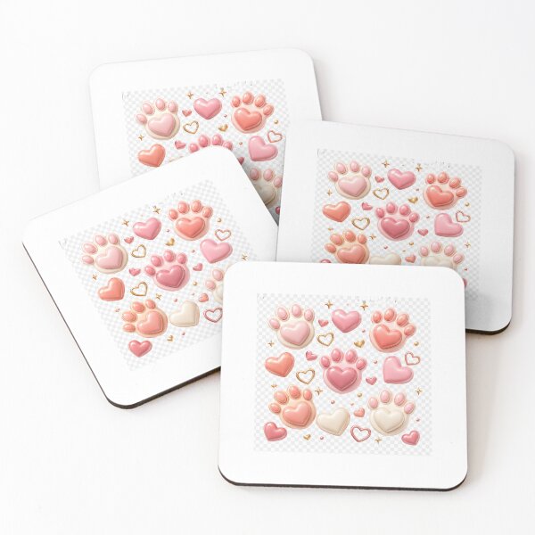 Item preview, Paw Print Heart Pattern designed and sold by TaiwoDesigns.